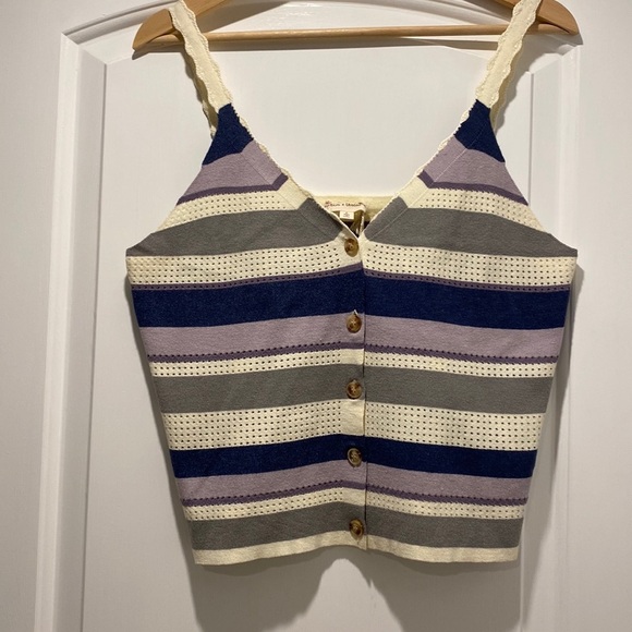 New Hem & Thread stripe sweater cami size L - Picture 1 of 3